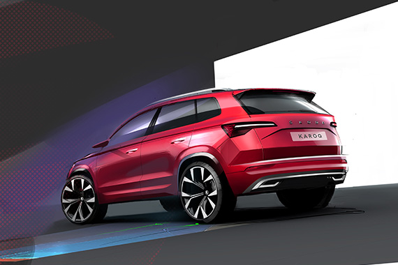 bocetos del nuevo skoda karoq 2