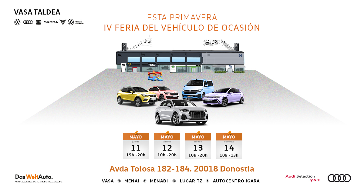 landing feria vehículo ocasión VASA Taldea vw-seat-skoda-audi-cupra mayo 2023