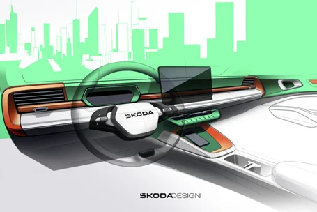 Škoda presenta los primeros bocetos del interior del Epiq y anuncia la fecha de su estreno mundial